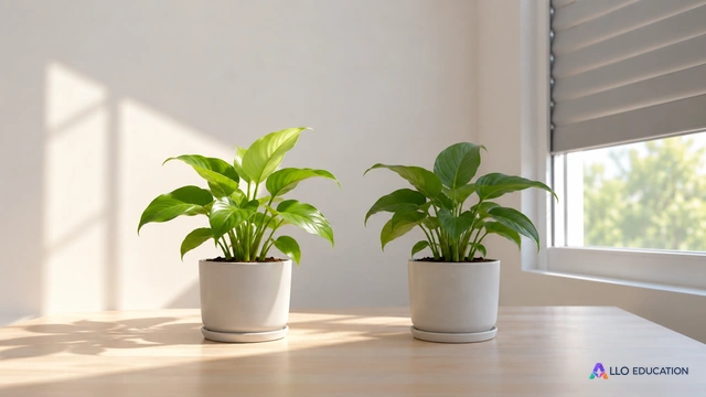 Deux plantes dans des conditions lumineuses différentes ouvrent une question sur l’expression des gènes.